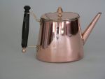 Rare English Victorian Copper Tea Pot with Brass Beading 