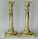 Fine Pair French Brass Candlesticks
