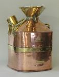 English 4 Gallon Petrol Measure Copper & Brass