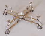 English Silver Form Cast Brass Dish Cross