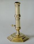 Single Queen Anne Cannon Barrel Side Ejector Candlestick