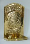 English Brass Arts & Crafts 2 Socket Wall Sconce CELTIC KNOT