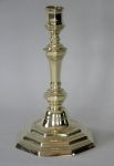 A "Crisp" French Eighteenth Century Single Brass Candlestick