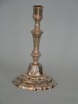 Single French Engraved Bell Metal Candlestick
