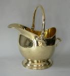 Helmet Shaped Brass English Scuttle