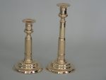 Pair of English Bell Metal Telescopic Candlesticks