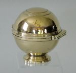English/French "Silver Form" Brass Soap Box With Scalloped Base 
