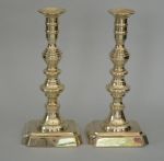 Great Pair of English Victorian Candlesticks with Push Ups Circa 1840