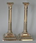 A Fine Pair of Gadrooned English Bell Metal Candlesticks