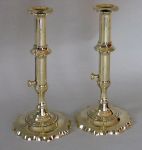 Pair of English Brass Candlesticks