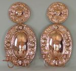 Pair of Swedish Copper Sconces With Reflectors