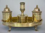 Fine Oval Spanish Brass Standish 