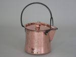 Unusual Copper Pot and Original Lid with Iron Loop Handle
