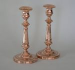 Pair of Swedish Bell Metal Candlesticks