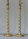 Pair of Heavy Barley Twist Lamps
