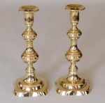 Pair of English Brass Candlesticks