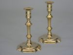 Pair of English Queen Anne Candlesticks