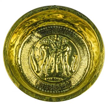 German Brass Alms Dish Circa 1500