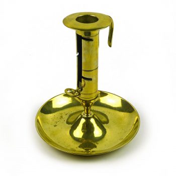 German Adjustable Brass Candle Holder Circa 1790