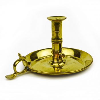 English Brass Chamberstick Circa 1800