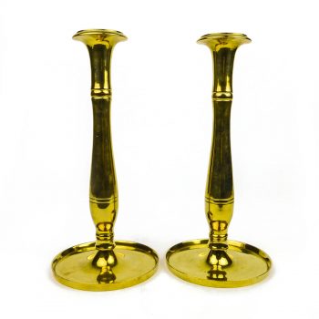 Pair of Russian Brass Candlesticks Circa 1840