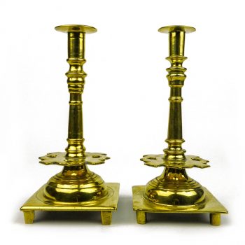 Two Similar Late 17th Century Russian Candlesticks