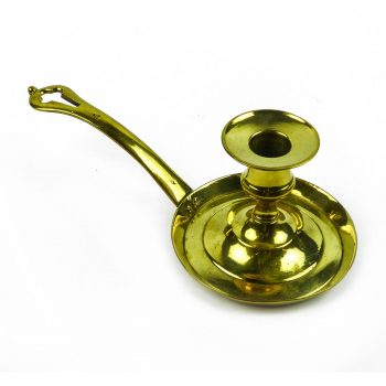 Early 18th Century Cast Brass Spanish Chamberstick Circa 1780