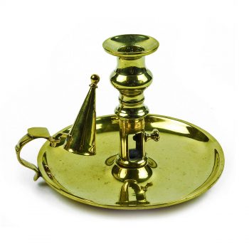 English Brass Side Ejector Chamberstick Circa 1800