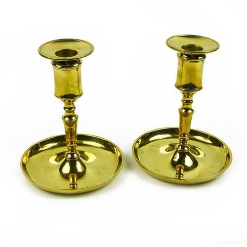 Pair of Swedish Bell Metal Candlesticks Circa 1850
