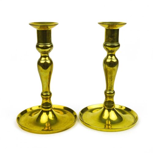 Pair of German Brass Candlesticks Circa 1820