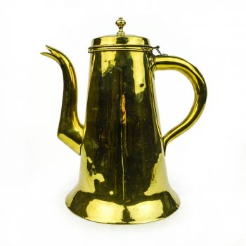 Rare English Brass Skirt Base Coffee Pot Circa 1790