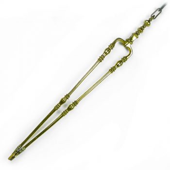 Fine Pair of Brass Dutch Fireplace Tongs Circa 1750
