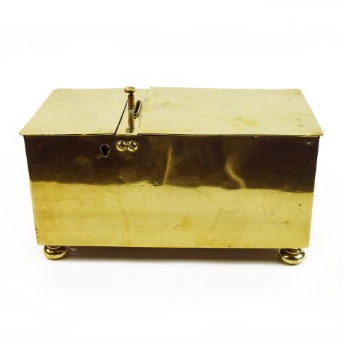 Fine English Brass "Honor" Tobacco Box Circa 1850