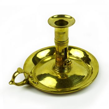 English / American Brass Chamberstick Early 19th Century
