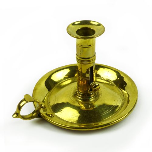 English / American Brass Chamberstick Early 19th Century