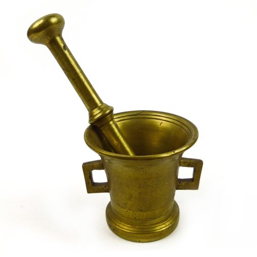 European Brass Pestle and Mortar Circa 1840