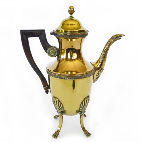 French Brass Four Legged Coffee Pot Circa 1840