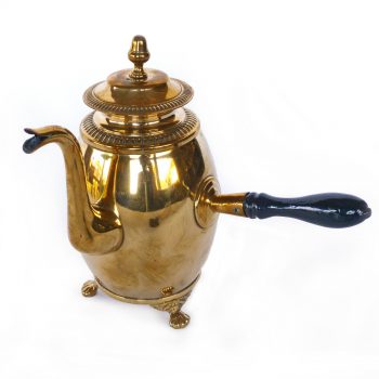 Swedish Brass Coffee Pot Signed SB Circa 1825