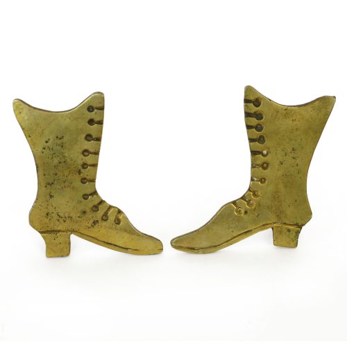 Pair of English Brass Chimney Ornaments Circa 1890