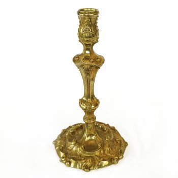 English Bronze Rococco Candlestick Circa 1800