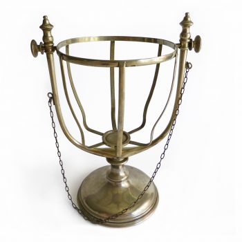 Italian White Metal Art Deco Decanting Cradle. Circa 1920