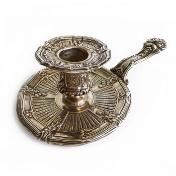 French Silver Chamberstick. Circa 1850