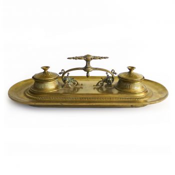 English or French Bronze Partners Desk Stand. Circa 1880
