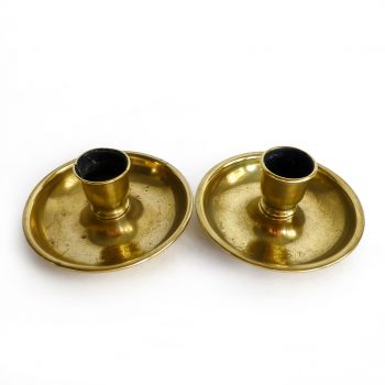 Pair of English Brass Sheet Metal Traveling Sticks or Brighton Buns. Circa 1850