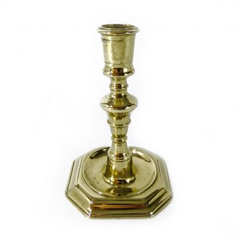 Late 17th Century Dutch Single Brass Candlestick. Circa 1700