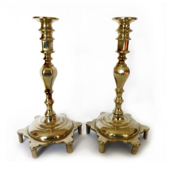 Pair of Russian Brass Candlesticks. Circa 1850