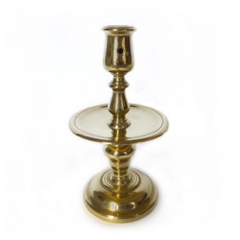 A Fine Dutch Brass Mid Drip Candlestick. Circa 1675