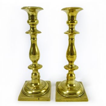 Pair of Russian Brass Candlesticks, Circa 1780