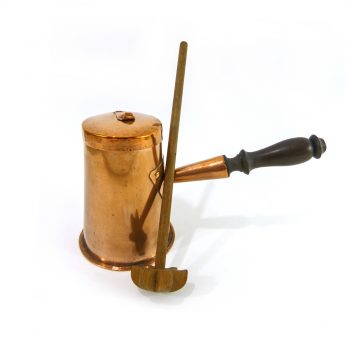 Very Rare Dutch Copper Chocolate Pot with Moline, Circa 1820