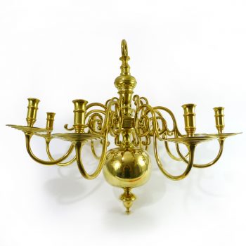 Late 19th Century Dutch Brass Copy of a Great Dutch Brass Chandelier